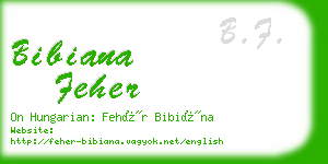 bibiana feher business card
